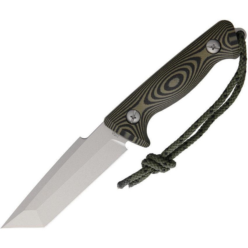 Treeman Combat Knives 19 Delta Green/Black Leather 19 DELTA SL+B/G+LEATHER