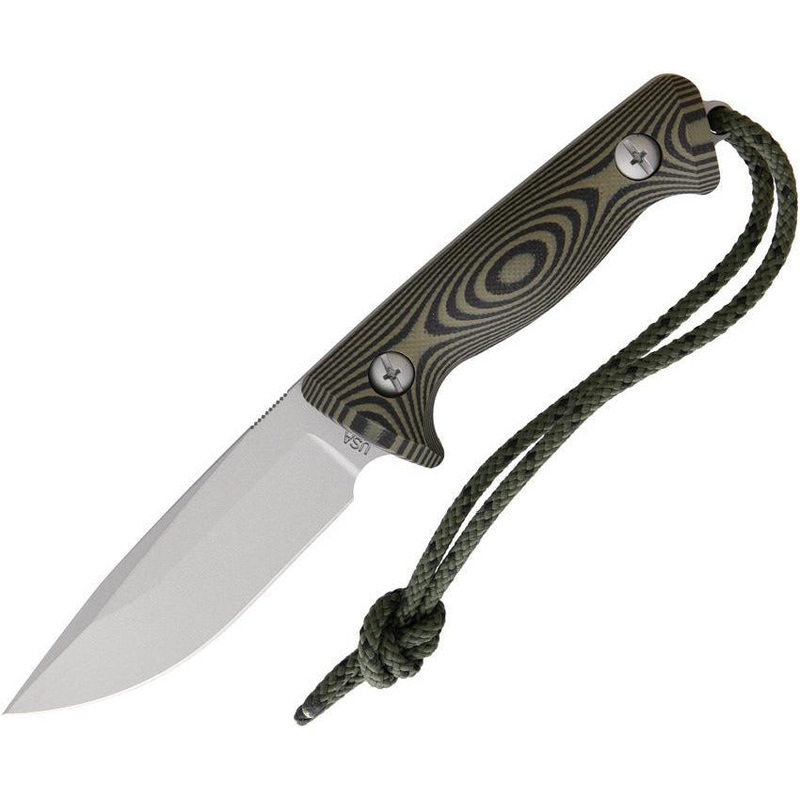 Treeman Combat Knives Recon Hunter Black/Green Lthr RECON HUNTER SL+B/G+LEATHER