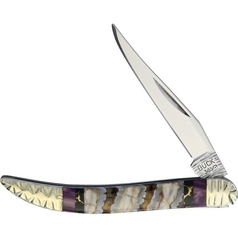 Yellowhorse Custom Buck Toothpick Mammoth YH261 PURPLE MAMMOTH TOOTH