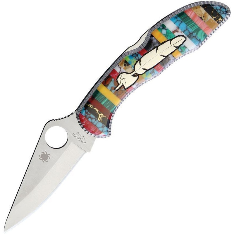 Yellowhorse Custom Spyderco Delica Eagle YH267EAGLE FEATHER