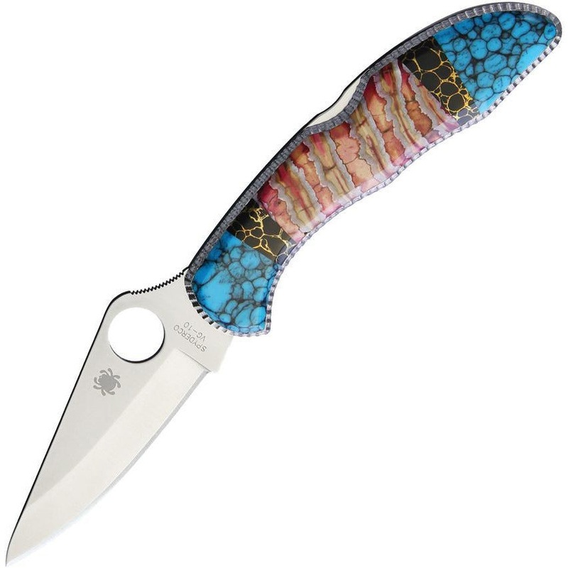 Yellowhorse Custom Spyderco Delica Red YH270 RED MAMMOTH TOOTH
