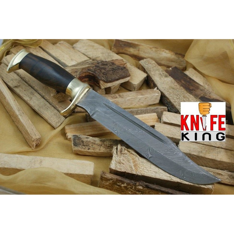 Custom Handmade Bowie Knife With Leather Sheath