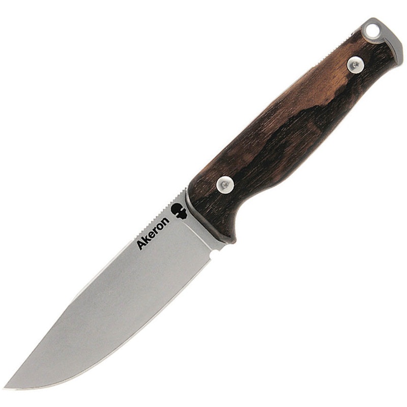 Akeron Ekinox V3 Fixed Blade Ziricote EKINOX V3 ZIRICOTE W/ LEATHER