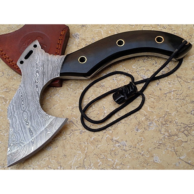 Custom Handmade Axe With Leather Sheath