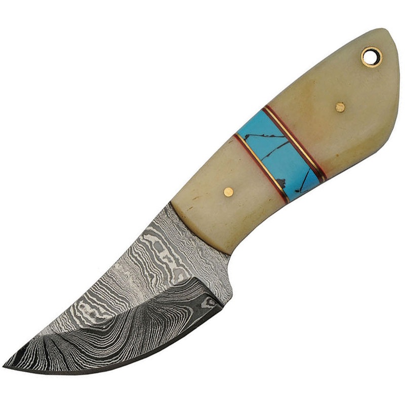 Damascus Fixed Blade Bone DM-1238