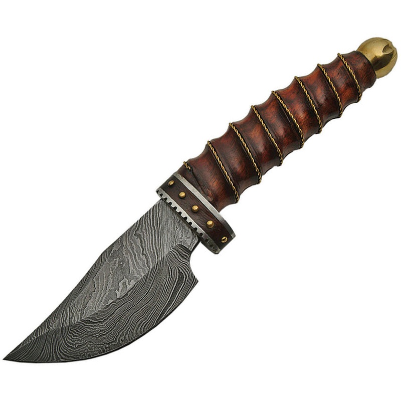 Damascus Wire Wrapped Skinner DM1158