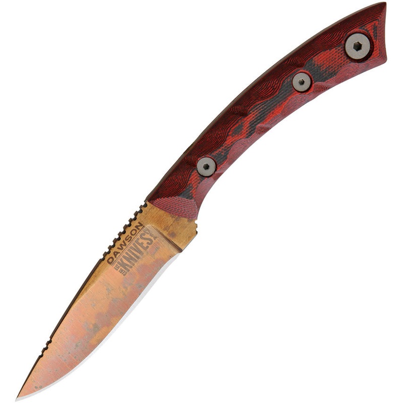 Dawson Knives Angler Fixed Blade Red ANGLER RED BLACK