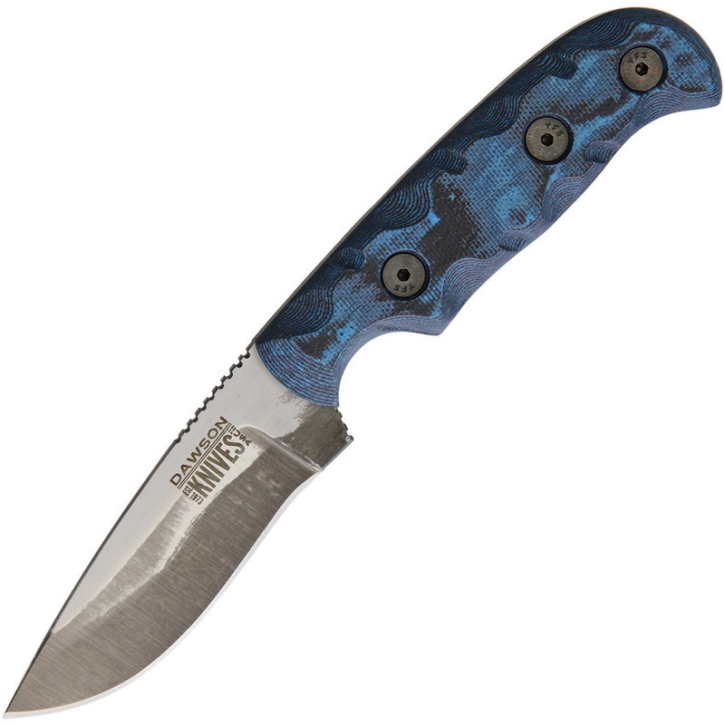 Dawson Knives Deep Notch Fixed Blade Blue DEEP NOTCH BLUE BLACK H
