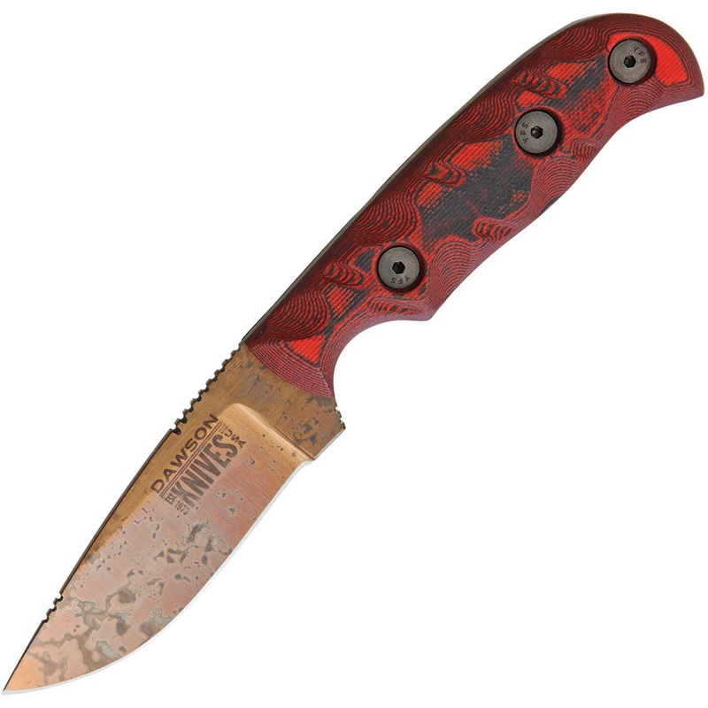 Dawson Knives Deep Notch Red DEEP NOTCH BLACK RED