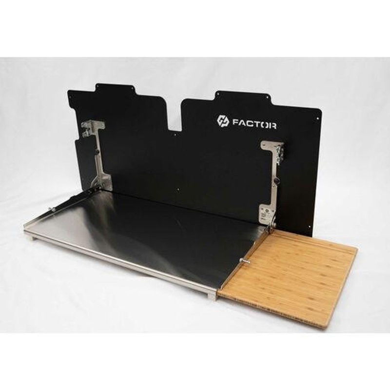 GP Factor Full Folding Stainless Table with Cutting Board (suits new T-Slot style door)