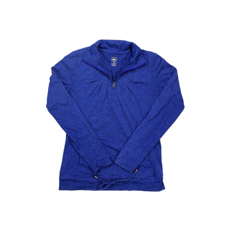 REI Womens Quarter Zip Draw String Bottom Pullover
