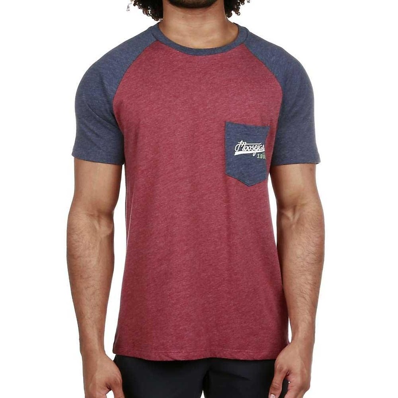 Moosejaw Mens Caramel Corn Raglan SS Pocket Tee