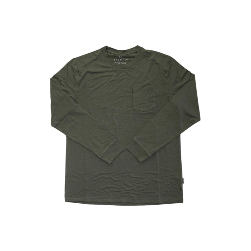 Free Fly Mens Bamboo Flex LS Pocket Tee