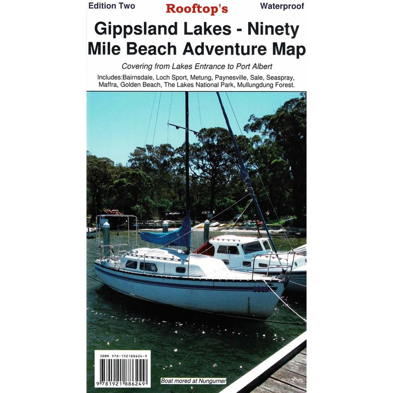 Gippsland Lakes - Ninety Mile Beach Map